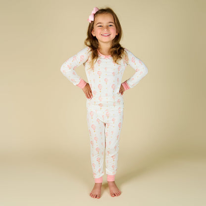 Up Up and Away Pink Balloon Long Sleeve Set
