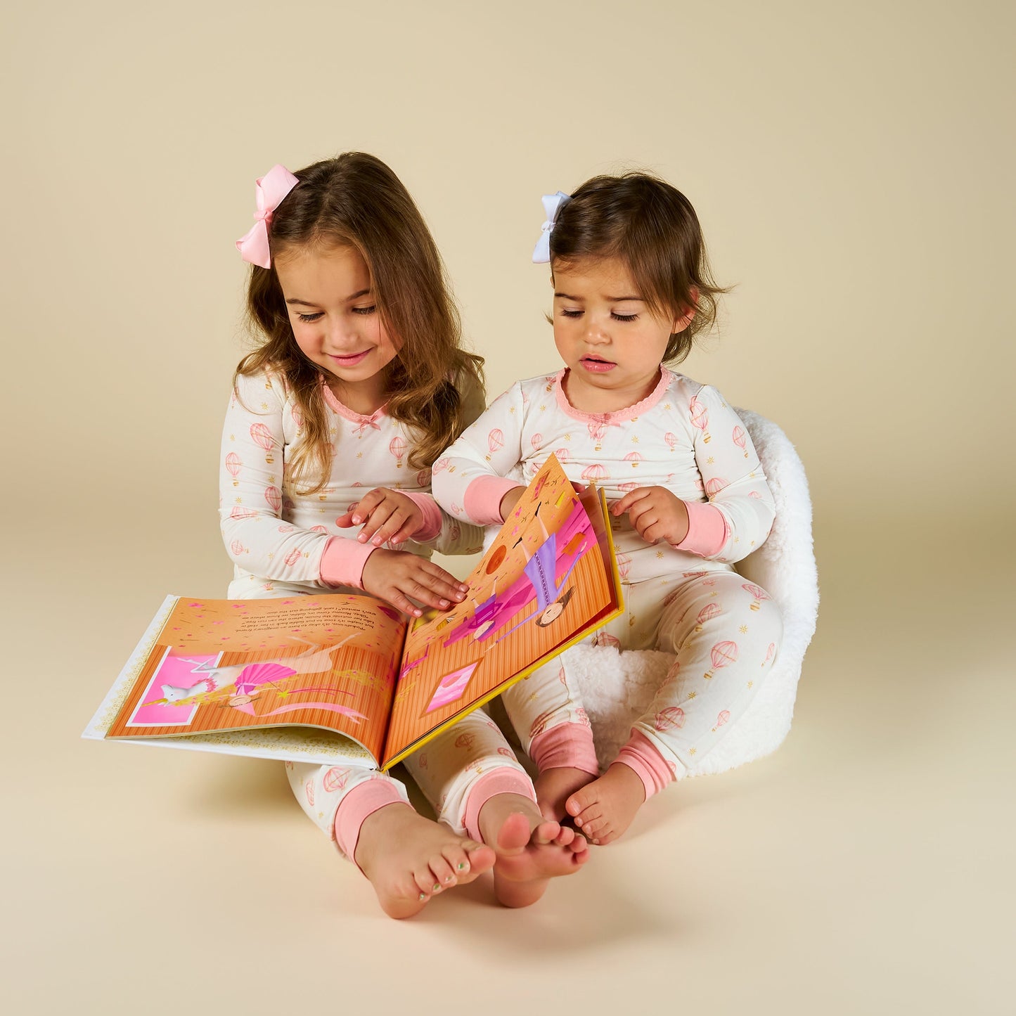 Up Up and Away Pink Balloon Long Sleeve Set