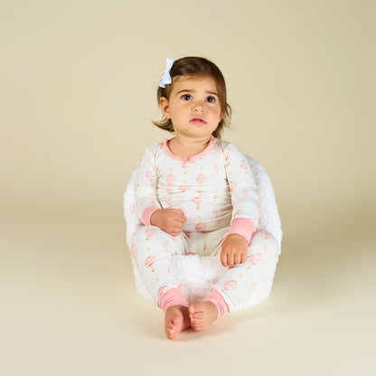 Up Up and Away Pink Balloon Long Sleeve Set