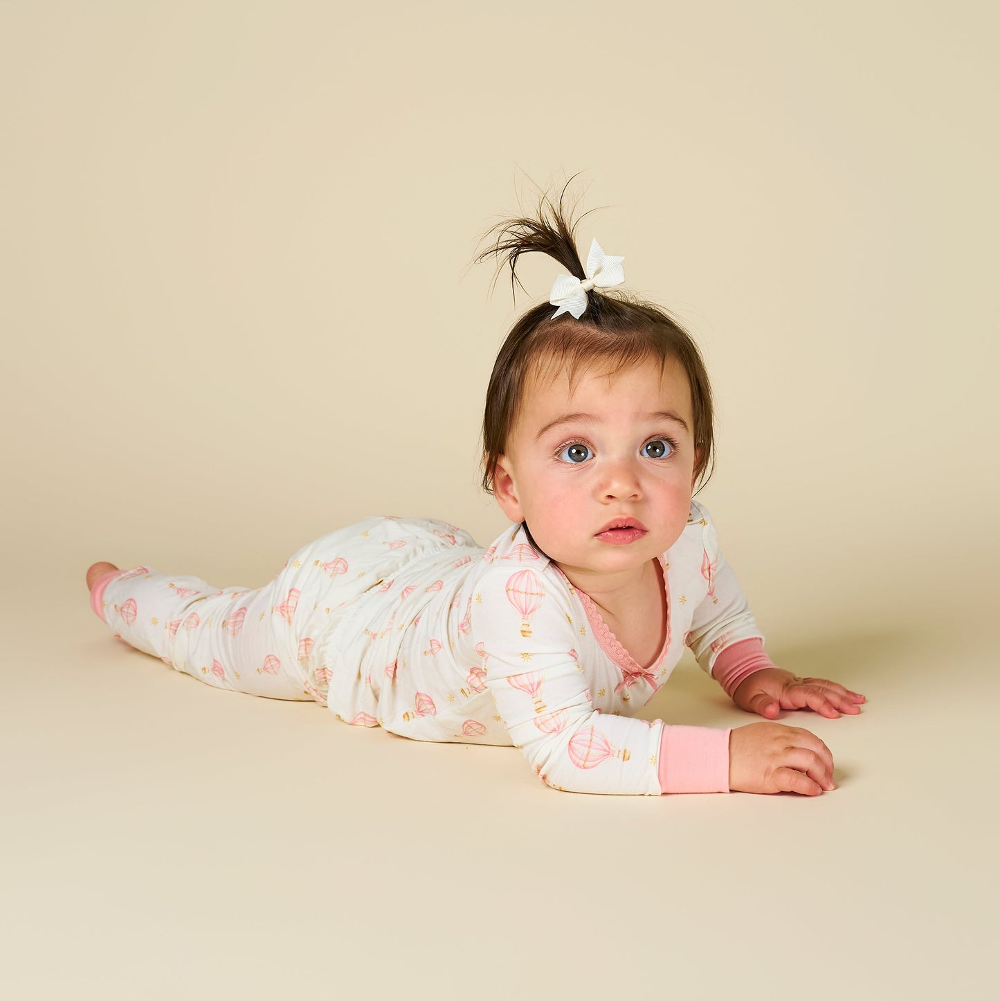 Up Up and Away Pink Balloon Long Sleeve Set