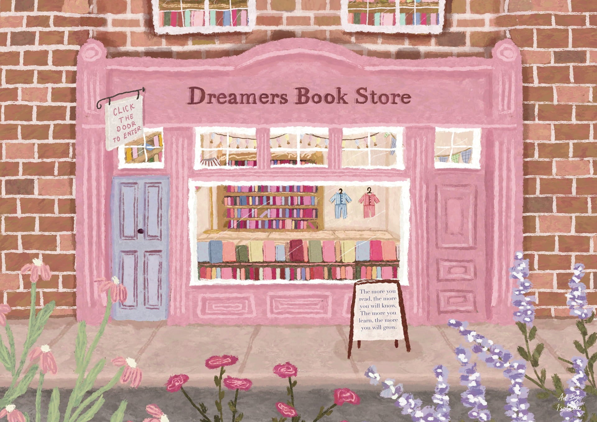 Dreamers Book Store Illustration – Click the image to enter